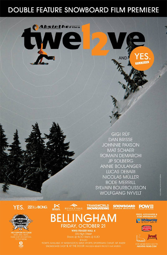 Absinthe's "Twelve" and "YES It's a Movie": Friday, October 21 in Bellingham