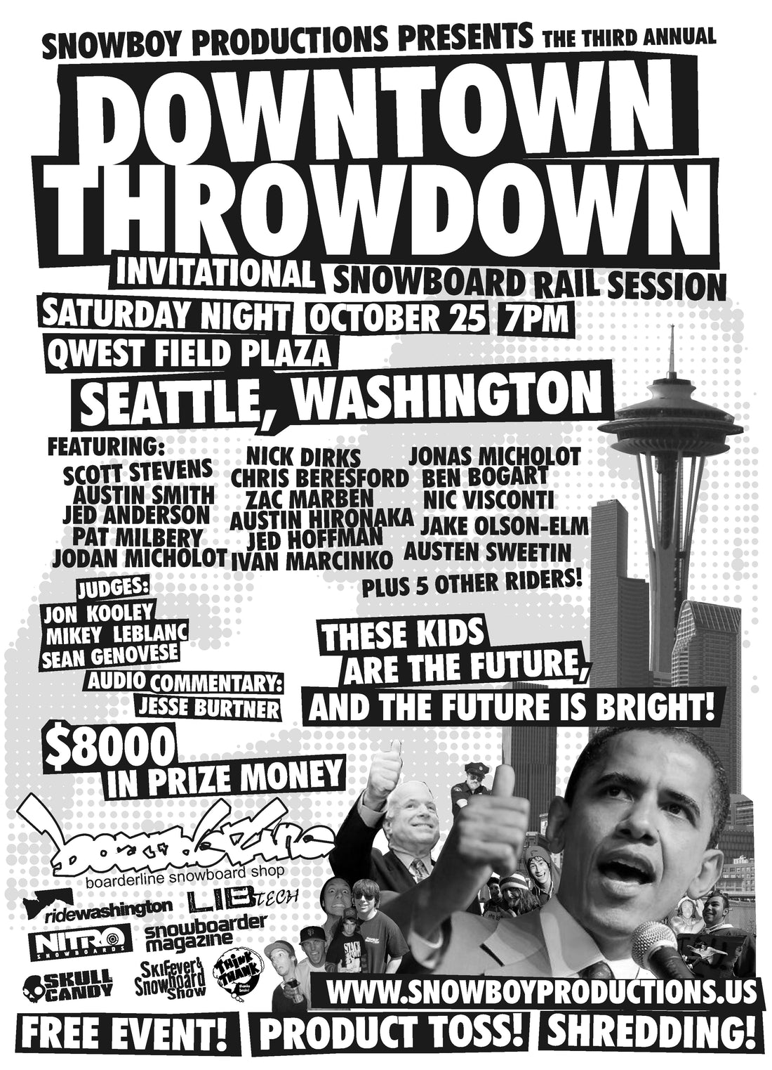 DOWNTOWN THROWDOWN Oct 25th in Seattle