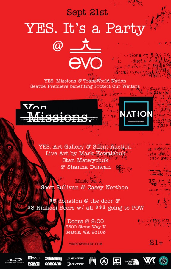 "YES. It's a Party" Fundraiser for POW, Seattle, Sept 21