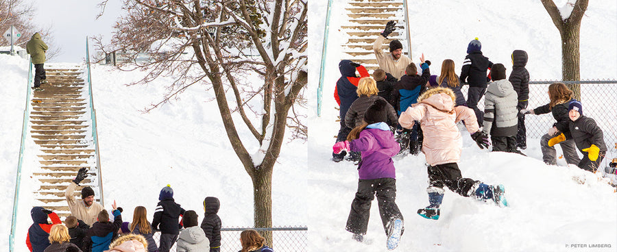 Lead by example. Sam Bakken putting on for the children St. Paul, MN. Photo: Peter Limberg
