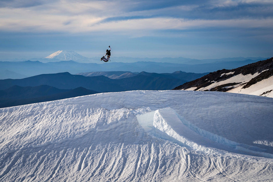 Nainoa Holland boosts a method on a Mt. Hood, OR, classic.