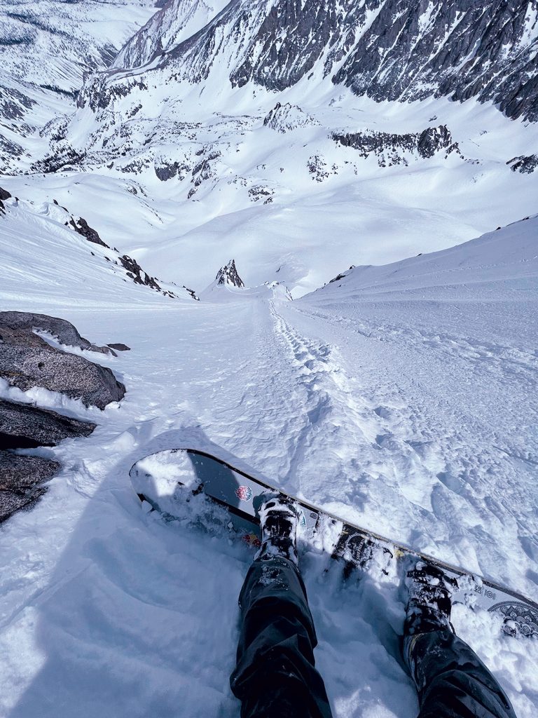 POV: About to drop into a dream line on Middle Palisade. Photo: Nick Russell