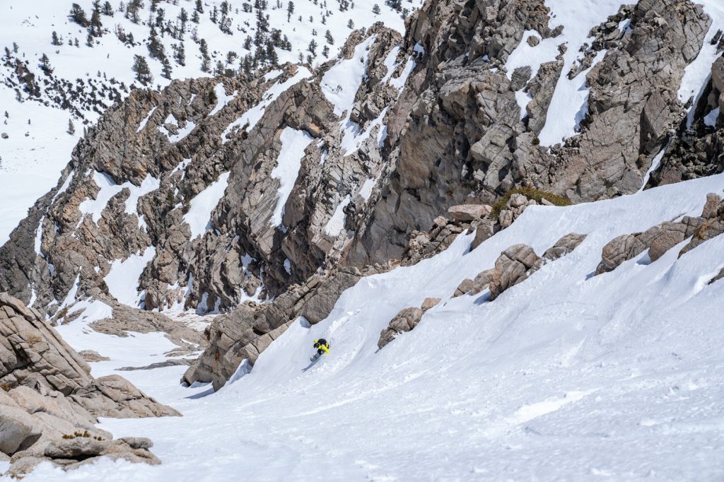 “Elena Hight with her signature style on an obscure peak and line outside Bishop, CA.” Photo: Ming Poon